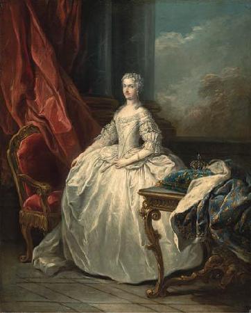 Charles Amedee Philippe Van Loo Portrait of Queen Marie Leczinska Germany oil painting art